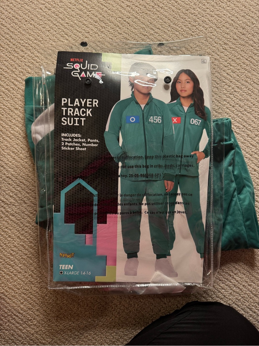 Netflix Squid Game Player Track Suit Costume - youth xl roomy